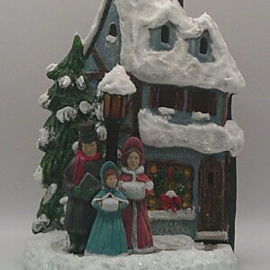 K1984.1 Flat Village House w/Carolers